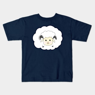 sheep cartoon funny cute Kids T-Shirt